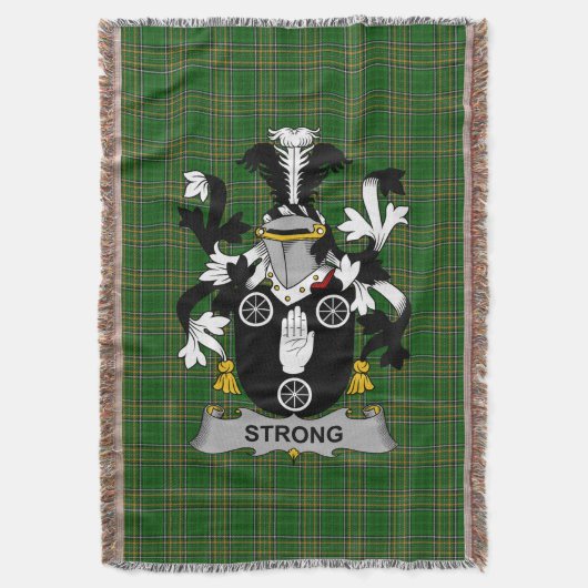 Irish Strong Coat of Arms Family Crest Ireland Deken (Voorkant Verticaal)
