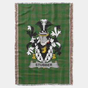 Irish Stubber Coat of Arms Family Crest Ireland Deken