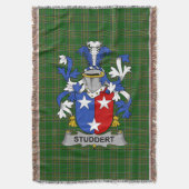 Irish Studdert Coat of Arms Family Crest Ireland Deken (Voorkant Verticaal)