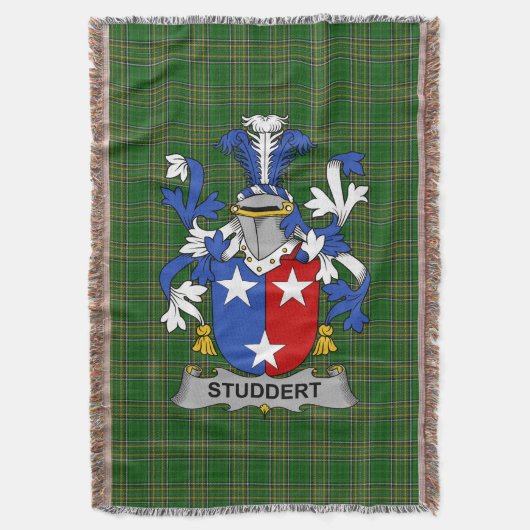 Irish Studdert Coat of Arms Family Crest Ireland Deken (Voorkant Verticaal)
