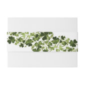 Irish Stylized Shamrock Leafy Foliage  Uitnodigingen Wikkel (Achterkant Voorbeeld)