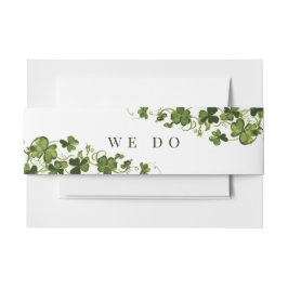 Irish Stylized Shamrock Leafy Foliage  Uitnodigingen Wikkel