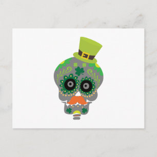 Irish Sugar Skull Funny St Patricks Day Briefkaart