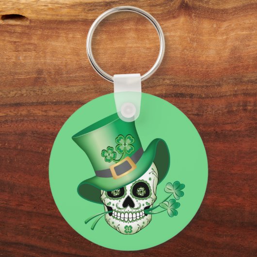 Irish Sugar Skull Sleutelhanger (Voorkant)