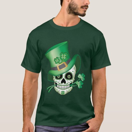 Irish Sugar Skull T-shirt (Voorkant)