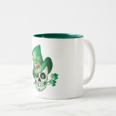 Irish Sugar Skull Tweekleurige Koffiemok (Voorkant rechts)