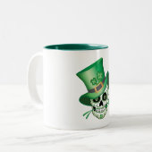 Irish Sugar Skull Tweekleurige Koffiemok (Voorkant links)