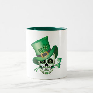 Irish Sugar Skull Tweekleurige Koffiemok