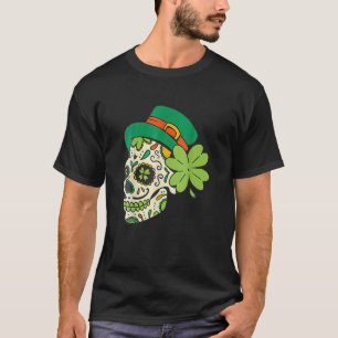 Irish Sugar Skulls Paddys St Patricks Day Calavera T-shirt