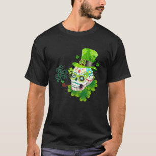 Irish Sugar Skulls Paddys St Patricks Day Calavera T-shirt