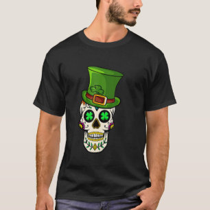 Irish Sugar Skulls Paddys St Patricks Day Calavera T-shirt