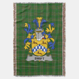 Irish Swift Coat of Arms Family Crest Ireland Deken