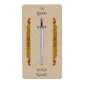 Irish Sword and Knotwork Boekplaat Etiket (Voorkant)
