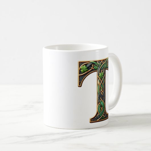 Irish T Monogram Coffee Mug Koffiemok (Voorkant rechts)