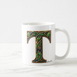 Irish T Monogram Coffee Mug Koffiemok