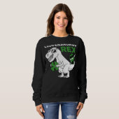 Irish T Rex Dinosaur C Aurus Funny St Patrick's D Trui (Voorkant volledig)