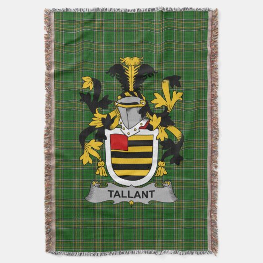 Irish Tallant of Tallon familiewapen Deken (Voorkant Verticaal)
