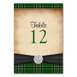 Irish Tartan Claddagh Keltische Trouwtafel Kaart