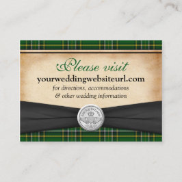 Irish Tartan Claddagh Wedding Website Plaats Kaart