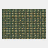 Irish Tartan Green St. Patrick Plaid set 5 Inpakpapier Vel (Voorkant 3)