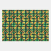 Irish Tartan Green St. Patrick Plaid set 5 Inpakpapier Vel (Voorkant 2)
