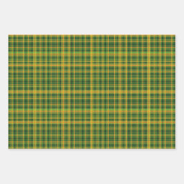 Irish Tartan Green St. Patrick Plaid set 5 Inpakpapier Vel