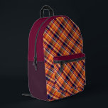'Irish Tartan' Pattern Backpack Bedrukte Rugzak<br><div class="desc">- Multi-Color 'Irish Tartan' Pattern (multi-layered) Celtic Design Backpack.</div>