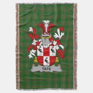 Irish Tate Coat of Arms Family Crest Ireland Deken