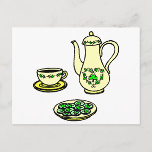 Irish Tea Set St. Patrick's Day Briefkaart