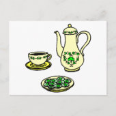 Irish Tea Set St. Patrick's Day Briefkaart (Voorkant)