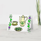 Irish Tea Set St. Patrick's Day Wenskaart Kaart (Voorkant)