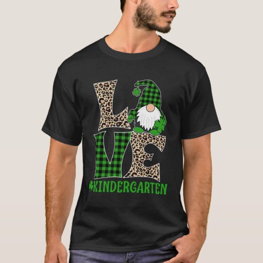 Irish Teacher St Patricks Day Love Kindergarten Te T-shirt (Voorkant)