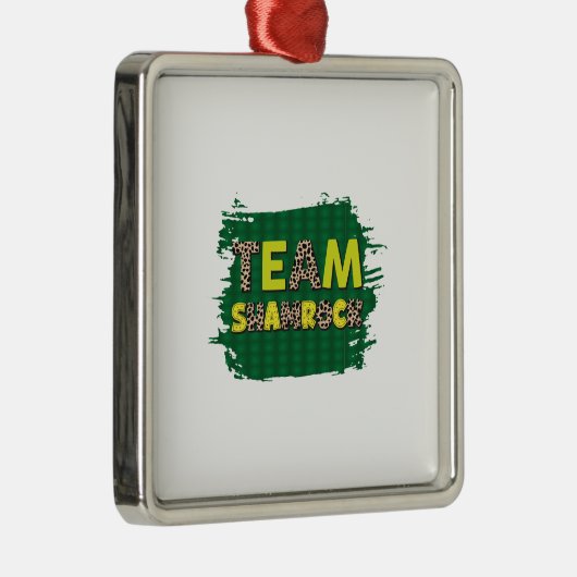 Irish Team Shamrock Metalen Ornament (Rechts)