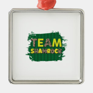 Irish Team Shamrock Metalen Ornament