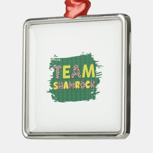 Irish Team Shamrock Metalen Ornament (Links)