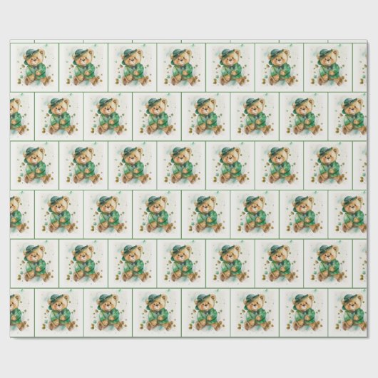 Irish Teddy Bear Cadeaupapier (Vlak)