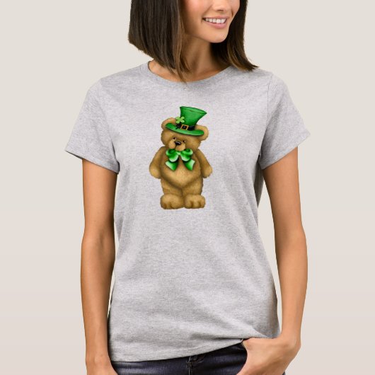 Irish Teddy Bear T-Shirt (Unisex) (Voorkant)