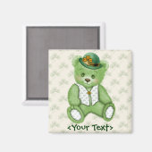Irish Teddybear - Groen Magneet (Voorkant / Achterkant)