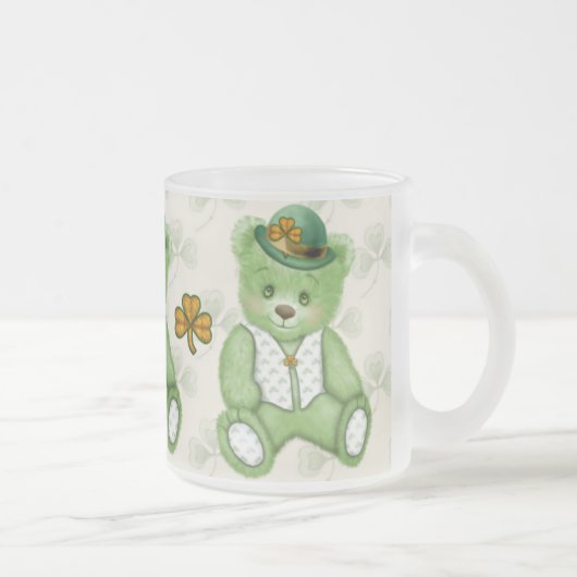 Irish Teddybear - Groen Matglas Koffiemok (Rechts)