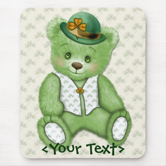 Irish Teddybear - Groen Muismat (Voorkant)
