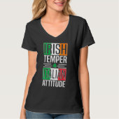 Irish Temper Italy Attitude St Patricks Day Iris T-shirt (Voorkant)