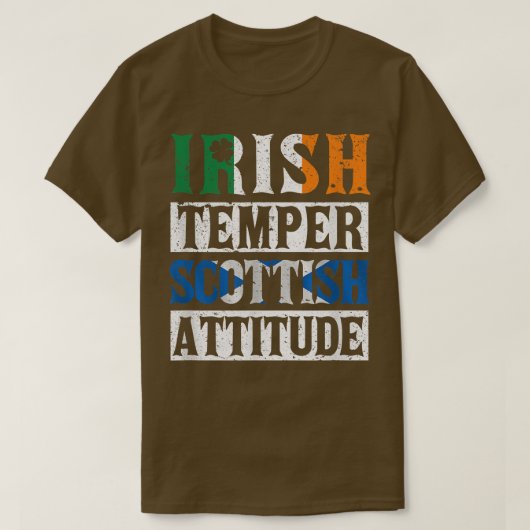 Irish Temper Scottish Attitude St Patrick's Day SC T-shirt (Design voorkant)