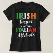 Irish Temper with Italititude Italiener T-shirt (Design voorkant)