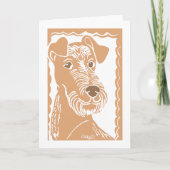 Irish Terrier Art Wenskaart Kaart (Voorkant)