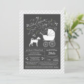 Irish Terrier Baby shower genderneutraal Kaart (Staand voorkant)