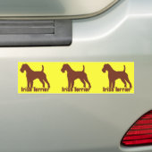 Irish Terrier Bumpersticker (Op auto)