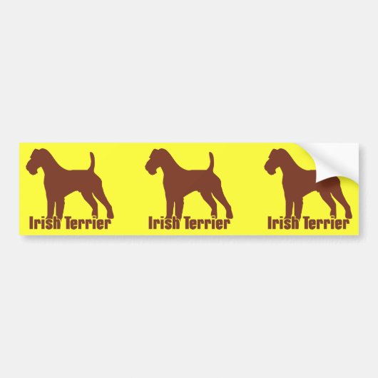 Irish Terrier Bumpersticker (Voorkant)