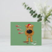 Irish Terrier Christmas Feestdagenkaart (Staand voorkant)