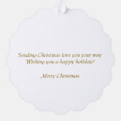 Irish Terrier Christmas Gifts Ornament (Achterkant)