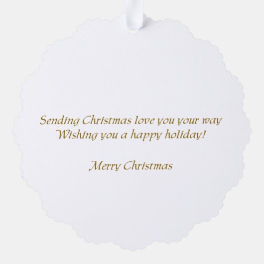 Irish Terrier Christmas Gifts Ornament (Achterkant)